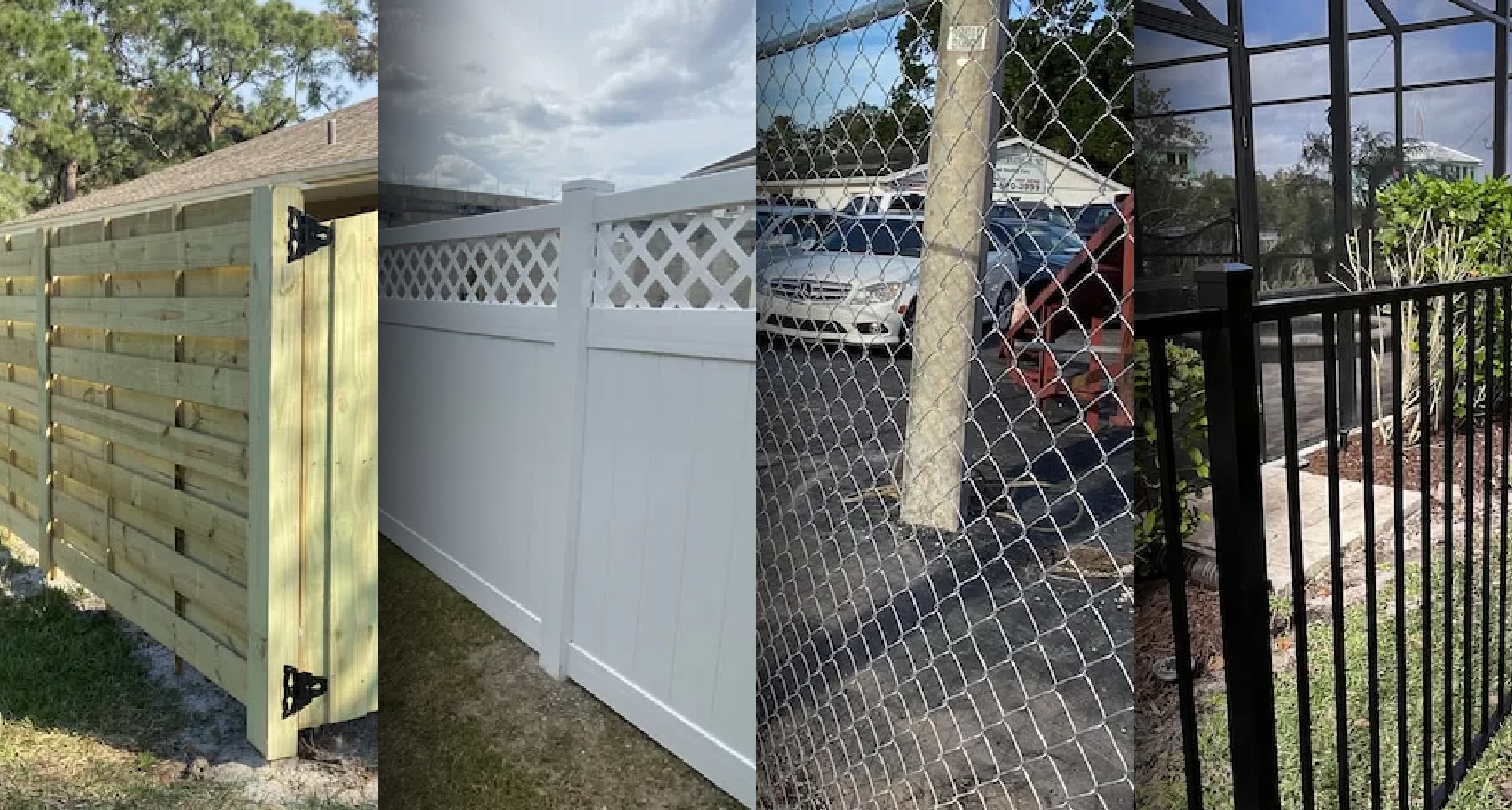 Fence types side by side